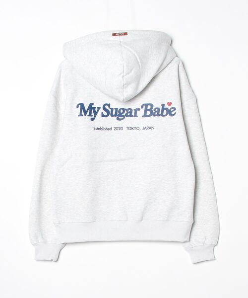 My sugar Babe（マイシュガーベイブ）の「heart patch logo hoodie（パーカー・メンズ・アイボリー/グレー/ブラック/ピンク/ブラウン/グリーン/レッド・X-LARGE/MEDIUM/LARGE）」の9枚目の写真