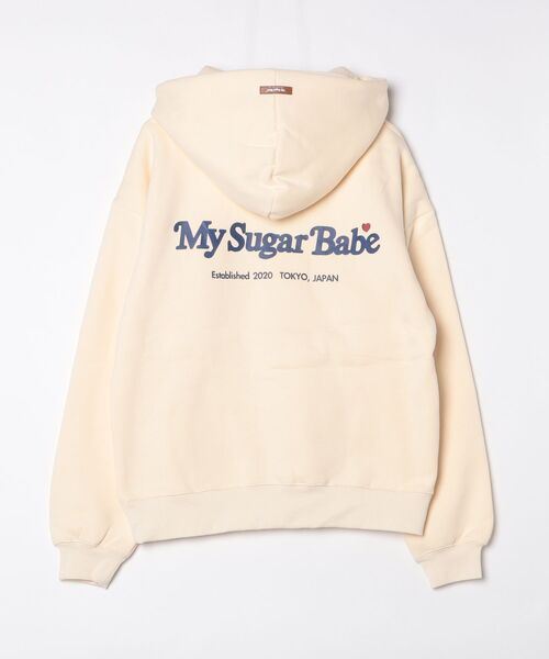 My sugar Babe（マイシュガーベイブ）の「heart patch logo hoodie（パーカー・メンズ・アイボリー/グレー/ブラック/ピンク/ブラウン/グリーン/レッド・X-LARGE/MEDIUM/LARGE）」の11枚目の写真