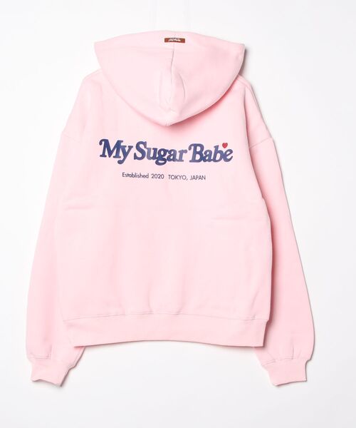 My sugar Babe（マイシュガーベイブ）の「heart patch logo hoodie（パーカー・メンズ・アイボリー/グレー/ブラック/ピンク/ブラウン/グリーン/レッド・X-LARGE/MEDIUM/LARGE）」の12枚目の写真