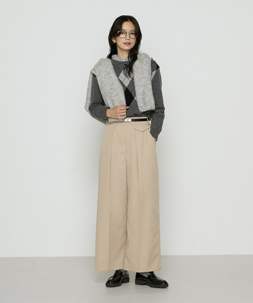 COMME CA（コムサ）の「アーガイルニット プルオーバー（ニット/セーター・レディース・ネイビー/グレー系その他・9号/11号）」の3枚目の写真