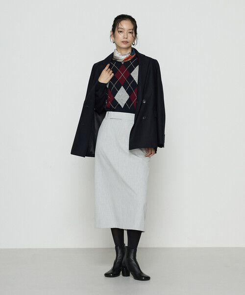 COMME CA（コムサ）の「アーガイルニット プルオーバー（ニット/セーター・レディース・ネイビー/グレー系その他・9号/11号）」の8枚目の写真