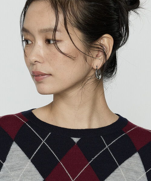 COMME CA（コムサ）の「アーガイルニット プルオーバー（ニット/セーター・レディース・ネイビー/グレー系その他・9号/11号）」の14枚目の写真