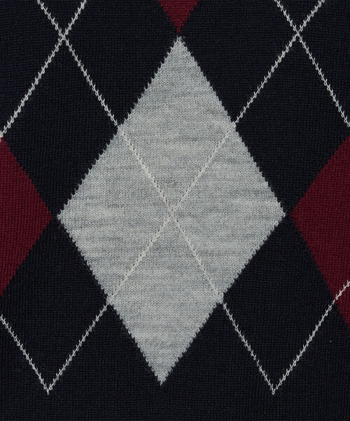 COMME CA（コムサ）の「アーガイルニット プルオーバー（ニット/セーター・レディース・ネイビー/グレー系その他・9号/11号）」の17枚目の写真