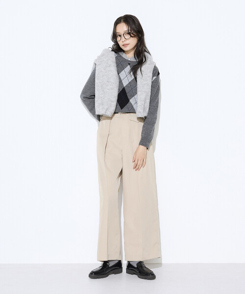 COMME CA（コムサ）の「アーガイルニット プルオーバー（ニット/セーター・レディース・ネイビー/グレー系その他・9号/11号）」の19枚目の写真