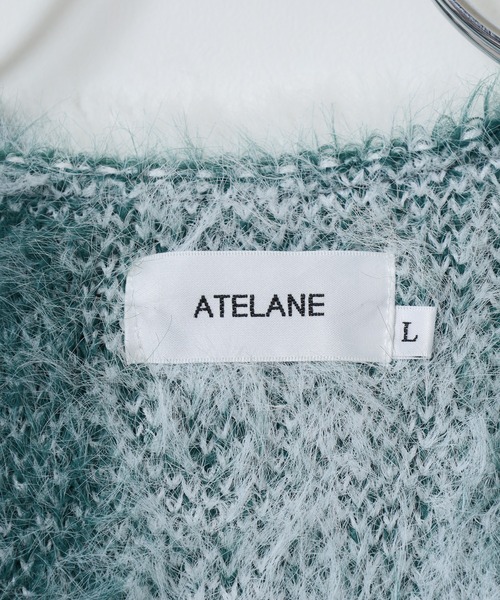 ATELANE(アテレーン)の「ATELANE シャギーニットカーディガン/ストライプ(カーディガン/ボレロ・メンズ・ネイビー/ブラック系/ブラック/オフホワイト/グリーン系・L/XL/M)」の15枚目の写真