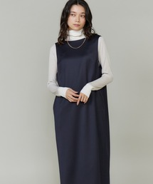 TWサテンボートネックワンピース