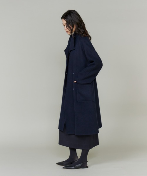 INED（イネド）の「TWサテンボートネックワンピース（ワンピース・レディース・ネイビー/キャメル/チャコールグレー・9号/7号）」の15枚目の写真