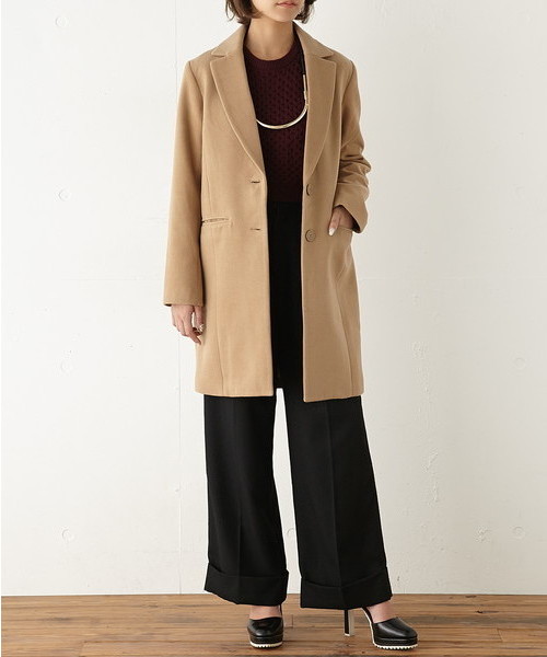 SLY（スライ）の「SINGLE テーラーCOAT（チェスターコート・レディース・ベージュ/ネイビー/ブラック/トップグレー・1/2）」の4枚目の写真