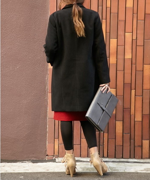 SLY（スライ）の「SINGLE テーラーCOAT（チェスターコート・レディース・ベージュ/ネイビー/ブラック/トップグレー・1/2）」の5枚目の写真