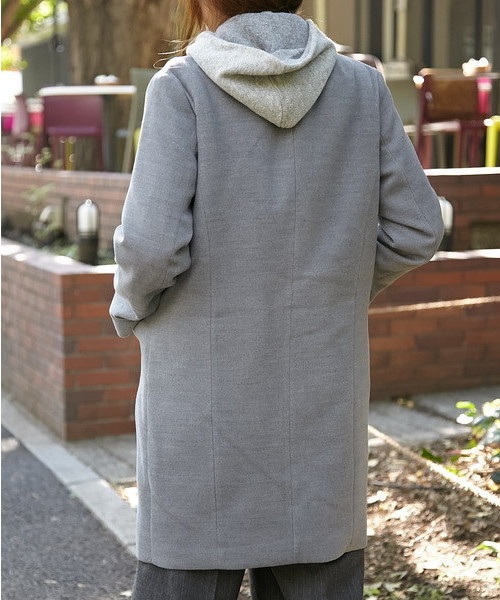 SLY（スライ）の「SINGLE テーラーCOAT（チェスターコート・レディース・ベージュ/ネイビー/ブラック/トップグレー・1/2）」の8枚目の写真