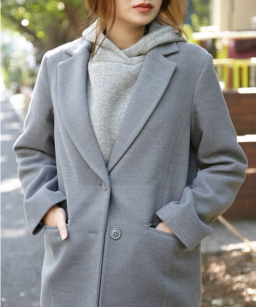 SLY（スライ）の「SINGLE テーラーCOAT（チェスターコート・レディース・ベージュ/ネイビー/ブラック/トップグレー・1/2）」の11枚目の写真