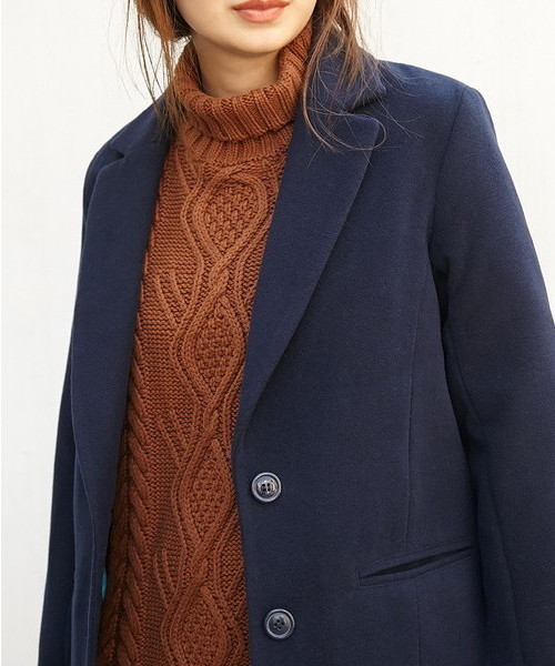 SLY（スライ）の「SINGLE テーラーCOAT（チェスターコート・レディース・ベージュ/ネイビー/ブラック/トップグレー・1/2）」の10枚目の写真