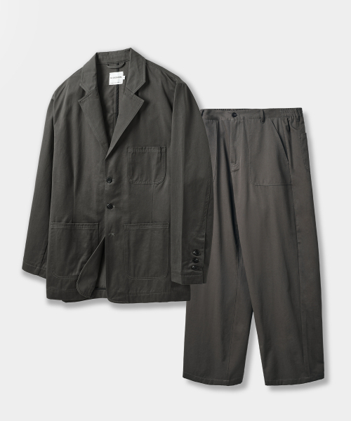 ASI フォーシーズンエッセンシャルスーツセットアップ_チャコール