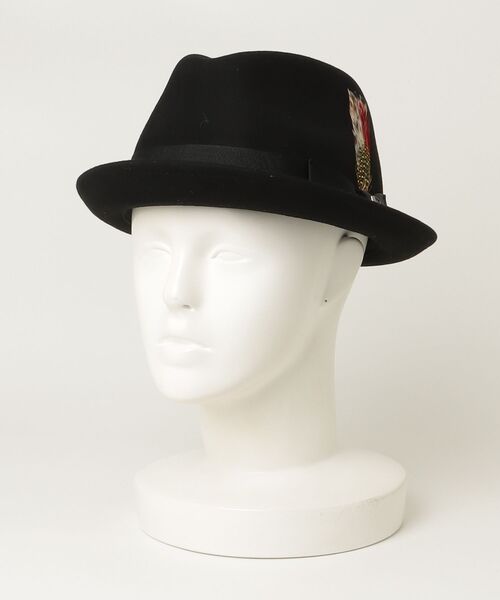 BRIXTON(ブリクストン)の「【BRIXTON】GAIN FEDORA(ハット・メンズ・ブラック・MEDIUM/LARGE)」の1枚目の写真