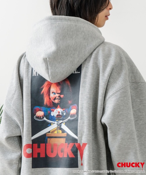 JEANS MATE(ジーンズメイト)の「【CHUCKY/チャッキー】オリジナルデザイン 裏起毛パーカー フーディー CHUCKY チャッキー ティファニー(パーカー・メンズ・ブラック系その他2/ベージュ系その他/グレー系その他2/ブラック系その他・LARGE/X-LARGE/MEDIUM)」の5枚目の写真