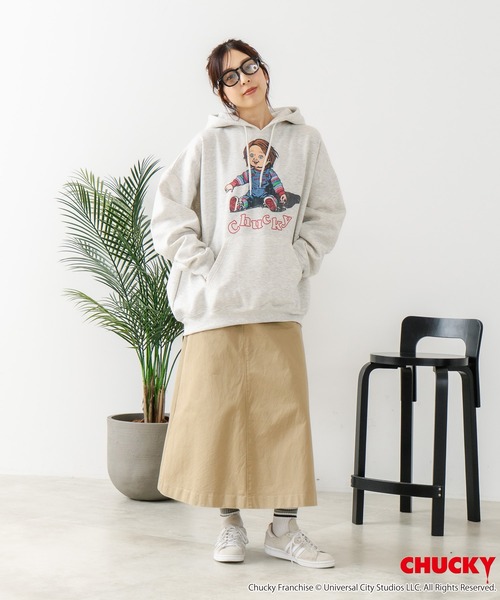 JEANS MATE(ジーンズメイト)の「【CHUCKY/チャッキー】オリジナルデザイン 裏起毛パーカー フーディー CHUCKY チャッキー ティファニー(パーカー・メンズ・ブラック系その他2/ベージュ系その他/グレー系その他2/ブラック系その他・LARGE/X-LARGE/MEDIUM)」の9枚目の写真