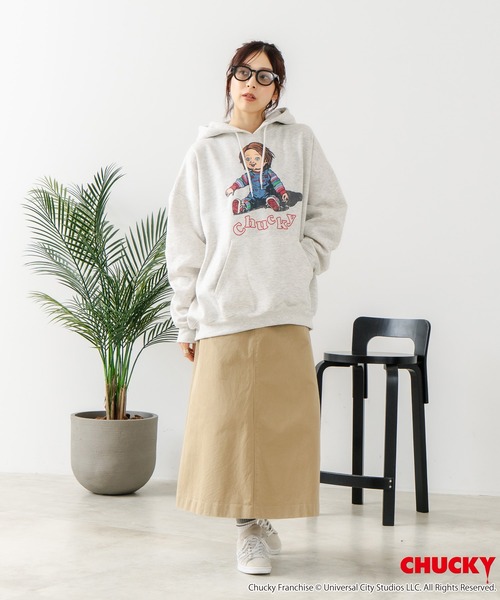 JEANS MATE(ジーンズメイト)の「【CHUCKY/チャッキー】オリジナルデザイン 裏起毛パーカー フーディー CHUCKY チャッキー ティファニー(パーカー・メンズ・ブラック系その他2/ベージュ系その他/グレー系その他2/ブラック系その他・LARGE/X-LARGE/MEDIUM)」の12枚目の写真