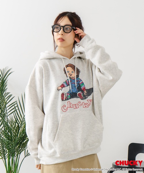 JEANS MATE(ジーンズメイト)の「【CHUCKY/チャッキー】オリジナルデザイン 裏起毛パーカー フーディー CHUCKY チャッキー ティファニー(パーカー・メンズ・ブラック系その他2/ベージュ系その他/グレー系その他2/ブラック系その他・LARGE/X-LARGE/MEDIUM)」の16枚目の写真