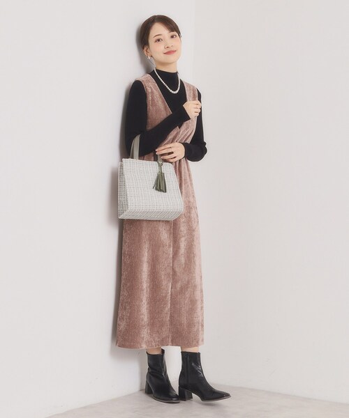 ITS'DEMO（イッツデモ）の「◆ツイードタッセルミニトート（ハンドバッグ・レディース・ベージュ/グレー/ブラック・00）」の12枚目の写真