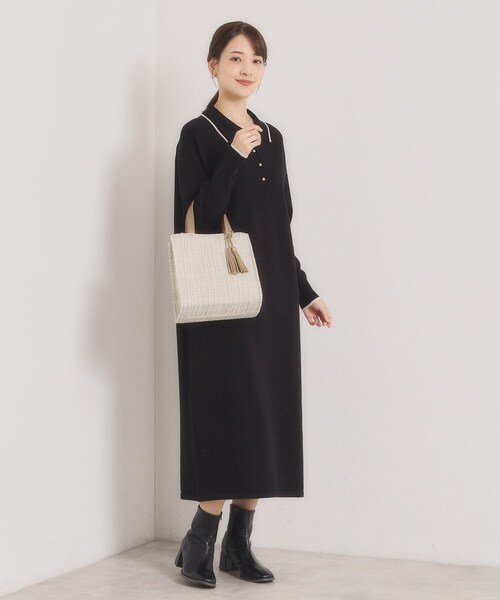 ITS'DEMO（イッツデモ）の「◆ツイードタッセルミニトート（ハンドバッグ・レディース・ベージュ/グレー/ブラック・00）」の5枚目の写真