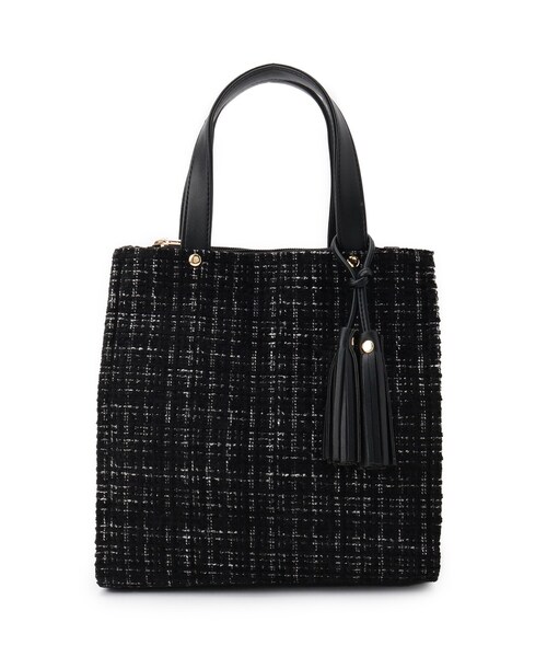 ITS'DEMO（イッツデモ）の「◆ツイードタッセルミニトート（ハンドバッグ・レディース・ベージュ/グレー/ブラック・00）」の19枚目の写真