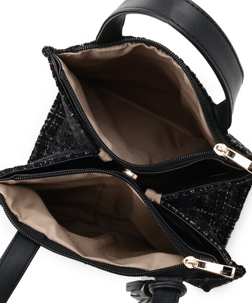 ITS'DEMO（イッツデモ）の「◆ツイードタッセルミニトート（ハンドバッグ・レディース・ベージュ/グレー/ブラック・00）」の16枚目の写真