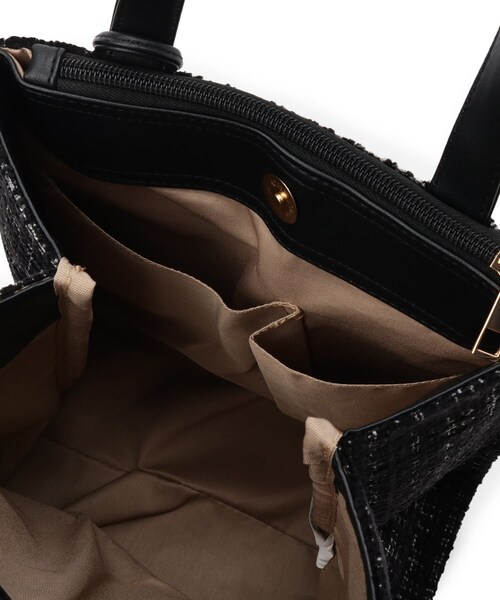 ITS'DEMO（イッツデモ）の「◆ツイードタッセルミニトート（ハンドバッグ・レディース・ベージュ/グレー/ブラック・00）」の17枚目の写真