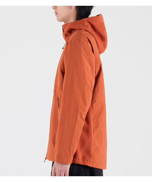 BUTTON SEOUL（ボタンソウル）の「[ダックダウン90/10] フリースミックスナイロンダックダウンハイキングジャケット (オレンジ)（ダウンジャケット/コート・メンズ・その他・MEDIUM/LARGE/X-LARGE）」の4枚目の写真