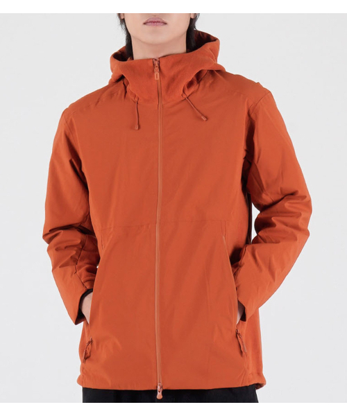 BUTTON SEOUL（ボタンソウル）の「[ダックダウン90/10] フリースミックスナイロンダックダウンハイキングジャケット (オレンジ)（ダウンジャケット/コート・メンズ・その他・MEDIUM/LARGE/X-LARGE）」の6枚目の写真
