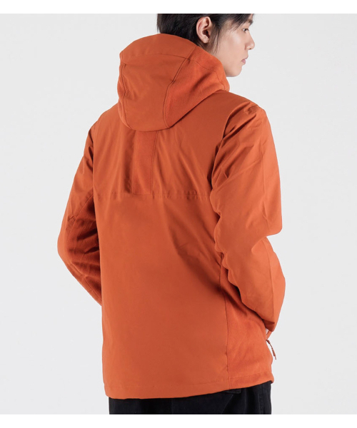 BUTTON SEOUL（ボタンソウル）の「[ダックダウン90/10] フリースミックスナイロンダックダウンハイキングジャケット (オレンジ)（ダウンジャケット/コート・メンズ・その他・MEDIUM/LARGE/X-LARGE）」の9枚目の写真