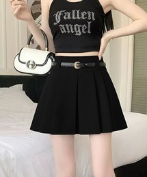 WESTSEA（ウエストシー）の「ベルト付き プリーツスカート ミニ（スカート）」