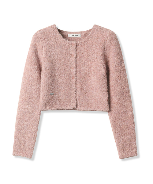 Vivacious(ビバシャス)の「La Pong Crop Cardigan_6Colors(カーディガン/ボレロ・レディース・アイボリー/グレー/ブラウン/ピンク/スカイブルー/チャコール・FREE)」の6枚目の写真