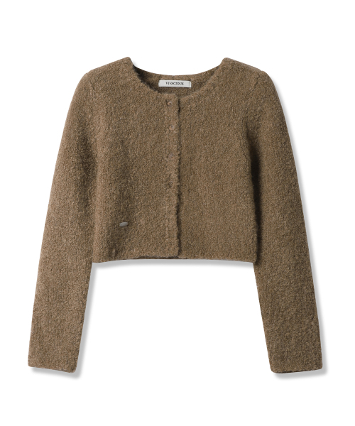 Vivacious(ビバシャス)の「La Pong Crop Cardigan_6Colors(カーディガン/ボレロ・レディース・アイボリー/グレー/ブラウン/ピンク/スカイブルー/チャコール・FREE)」の10枚目の写真