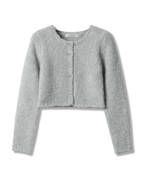 Vivacious(ビバシャス)の「La Pong Crop Cardigan_6Colors(カーディガン/ボレロ・レディース・アイボリー/グレー/ブラウン/ピンク/スカイブルー/チャコール・FREE)」の11枚目の写真
