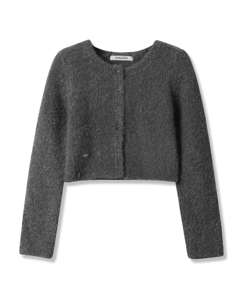 Vivacious(ビバシャス)の「La Pong Crop Cardigan_6Colors(カーディガン/ボレロ・レディース・アイボリー/グレー/ブラウン/ピンク/スカイブルー/チャコール・FREE)」の12枚目の写真