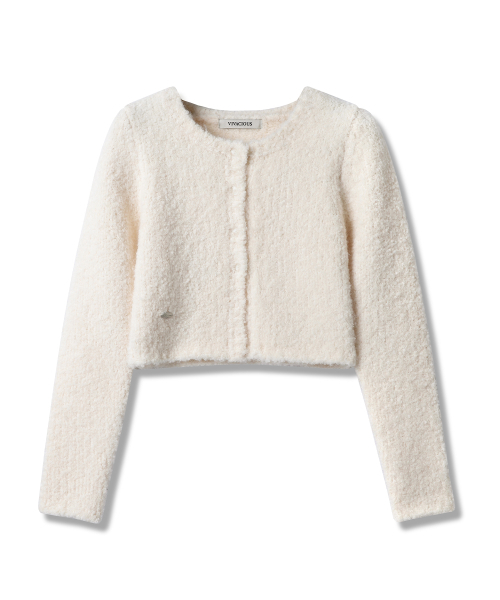 Vivacious(ビバシャス)の「La Pong Crop Cardigan_6Colors(カーディガン/ボレロ・レディース・アイボリー/グレー/ブラウン/ピンク/スカイブルー/チャコール・FREE)」の13枚目の写真