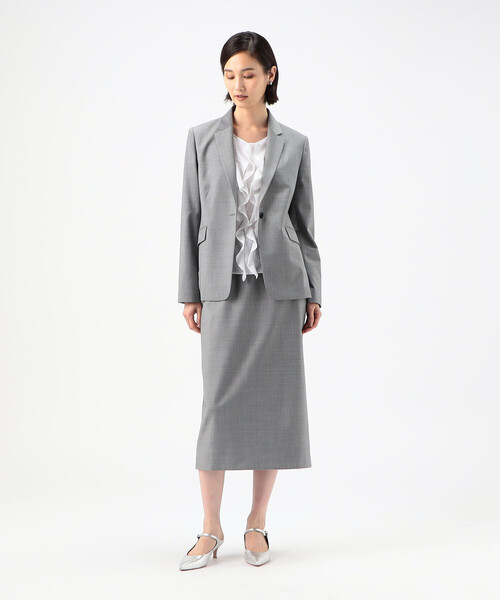 COMME CA（コムサ）の「〔 TALLサイズ 〕 【セットアップ対応】２ＷＡＹストレッチトロ スカート（スカート・レディース・ブラック/トップグレー・13号/15号）」の5枚目の写真