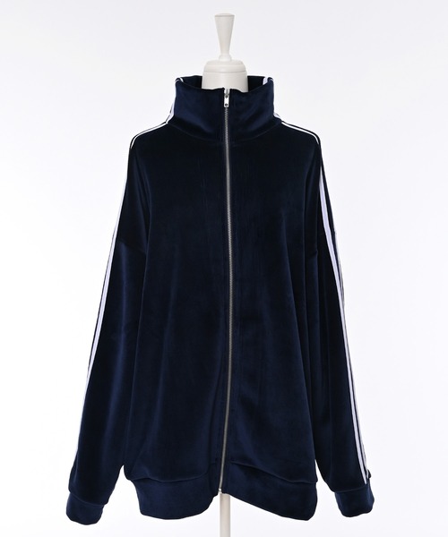 Narcissus（ナルシス）の「【ユニセックスデザイン】 ラインベロアジャージ/裏起毛（その他アウター・レディース・ボルドー/ネイビー・FREE）」の10枚目の写真