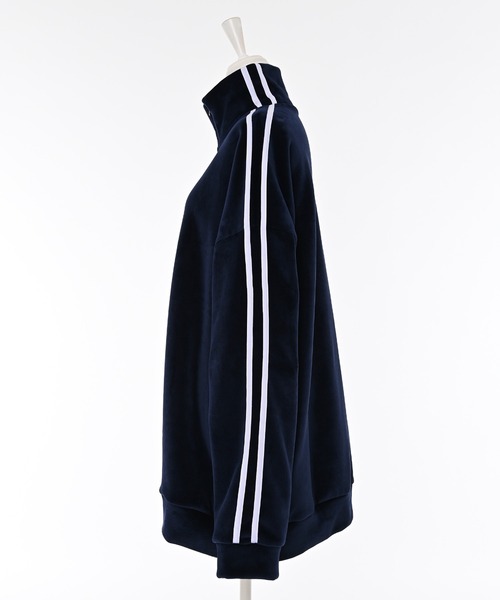 Narcissus（ナルシス）の「【ユニセックスデザイン】 ラインベロアジャージ/裏起毛（その他アウター・レディース・ボルドー/ネイビー・FREE）」の11枚目の写真