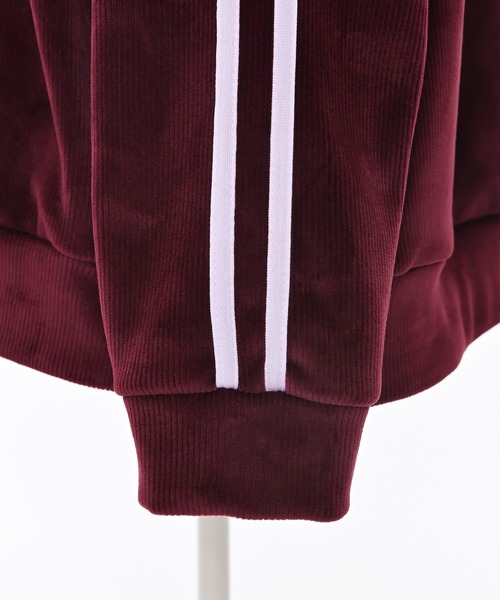 Narcissus（ナルシス）の「【ユニセックスデザイン】 ラインベロアジャージ/裏起毛（その他アウター・レディース・ボルドー/ネイビー・FREE）」の6枚目の写真