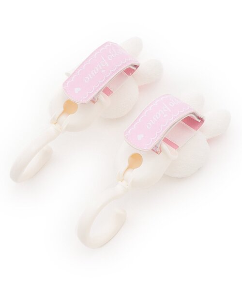 mezzo piano(メゾピアノ)の「【メゾピアノママ】ウサギマスコット付ベビーカーフック(ベビーカー/ベビーカー用品・キッズ・ライトピンク・F)」の2枚目の写真