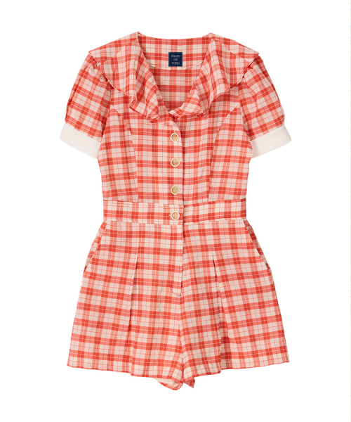 SALON DE YOHN(サロンドヨーン)の「Vintage Collar Jumpsuit_ Red(つなぎ/オールインワン・レディース・その他・SMALL/MEDIUM)」の4枚目の写真