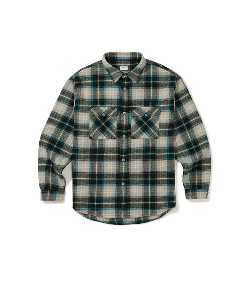 [Mmlg] PLAID FLANNEL SHIRT (BLACK)