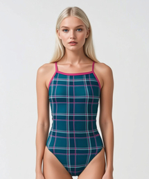 SWAVE（スウェーブ）の「コテージチェッククロスバックタンタンディープグリーン（SWB1WS018）（水着）」