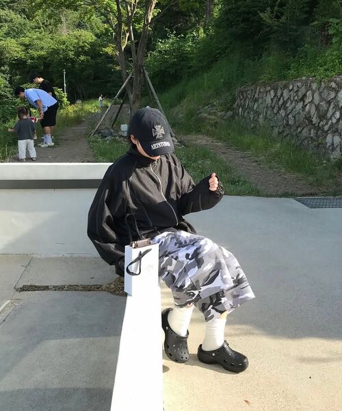 SLOW RECORD HOUSE(スローレコードハウス)の「カーペンター バミューダ ワイド カモパンツ_ホワイト(その他パンツ・レディース・その他・OS)」の7枚目の写真