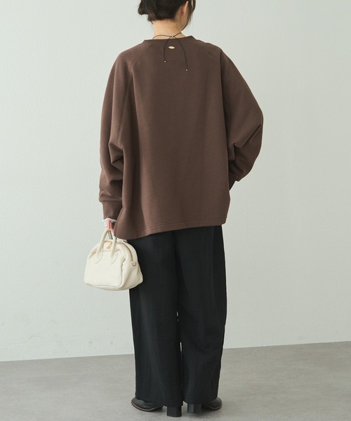 PUAL CE CIN（ピュアルセシン）の「裏起毛ポンチョスウェットプルオーバー（スウェット・レディース・ブラウン/グレー・FREE）」の20枚目の写真