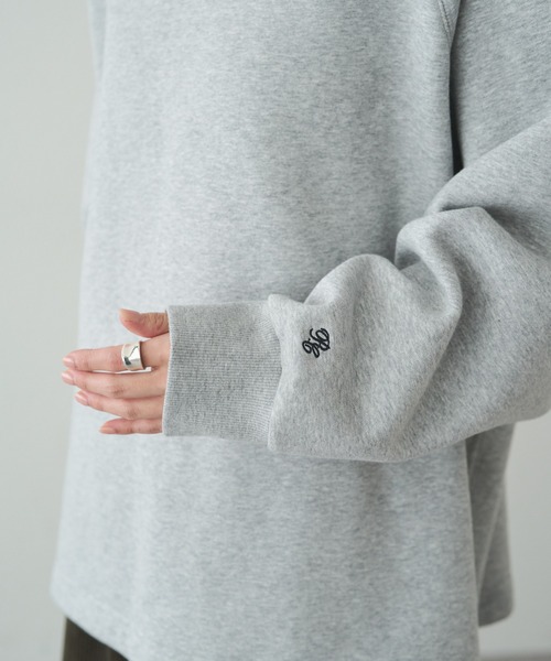 PUAL CE CIN（ピュアルセシン）の「裏起毛ポンチョスウェットプルオーバー（スウェット・レディース・ブラウン/グレー・FREE）」の14枚目の写真