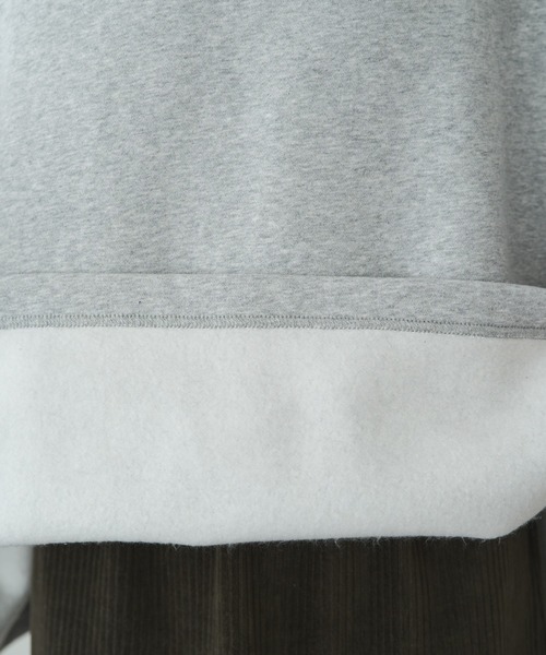 PUAL CE CIN（ピュアルセシン）の「裏起毛ポンチョスウェットプルオーバー（スウェット・レディース・ブラウン/グレー・FREE）」の3枚目の写真