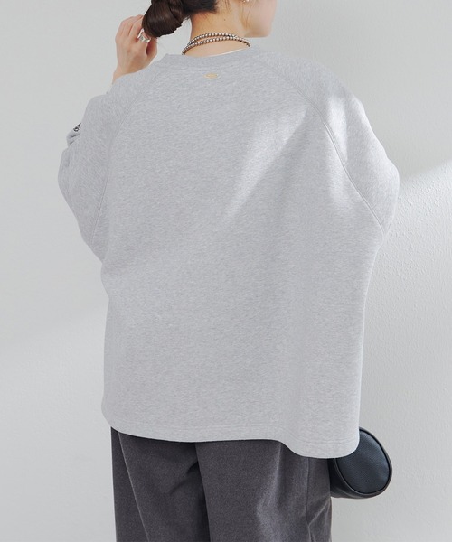 PUAL CE CIN（ピュアルセシン）の「裏起毛ポンチョスウェットプルオーバー（スウェット・レディース・ブラウン/グレー・FREE）」の9枚目の写真