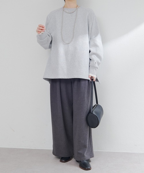 PUAL CE CIN（ピュアルセシン）の「裏起毛ポンチョスウェットプルオーバー（スウェット・レディース・ブラウン/グレー・FREE）」の6枚目の写真